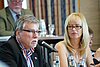 Landesvorsitzender Ulrich Heuser und Schatzmeisterin Dr. Gabriela Blumschein bei der Eröffnung des Landesverbandstag DJV Hessen 2012 in Fulda. – Landesvorsitzender Ulrich Heuser und Schatzmeisterin Dr. Gabriela Blumschein bei der Eröffnung des Landesverbandstag DJV Hessen 2012 in Fulda.